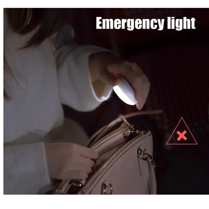 Night Light With PIR Motion Sensor LED Battery Lamp Strong Magnetic For Bedroom Bedside Kitchen Cabinet Lighting