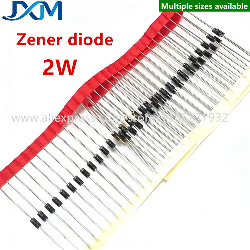 20pcs/lot Zener diode 2W 2EZ3.6V/3.9V/4.7V/5.1V/6.8V/8.2V/9.1V/10V/15V/20V/22V/30V/33V/47V/56V/68V/75V/91V/100V/120V D5 2EZ4.7D5