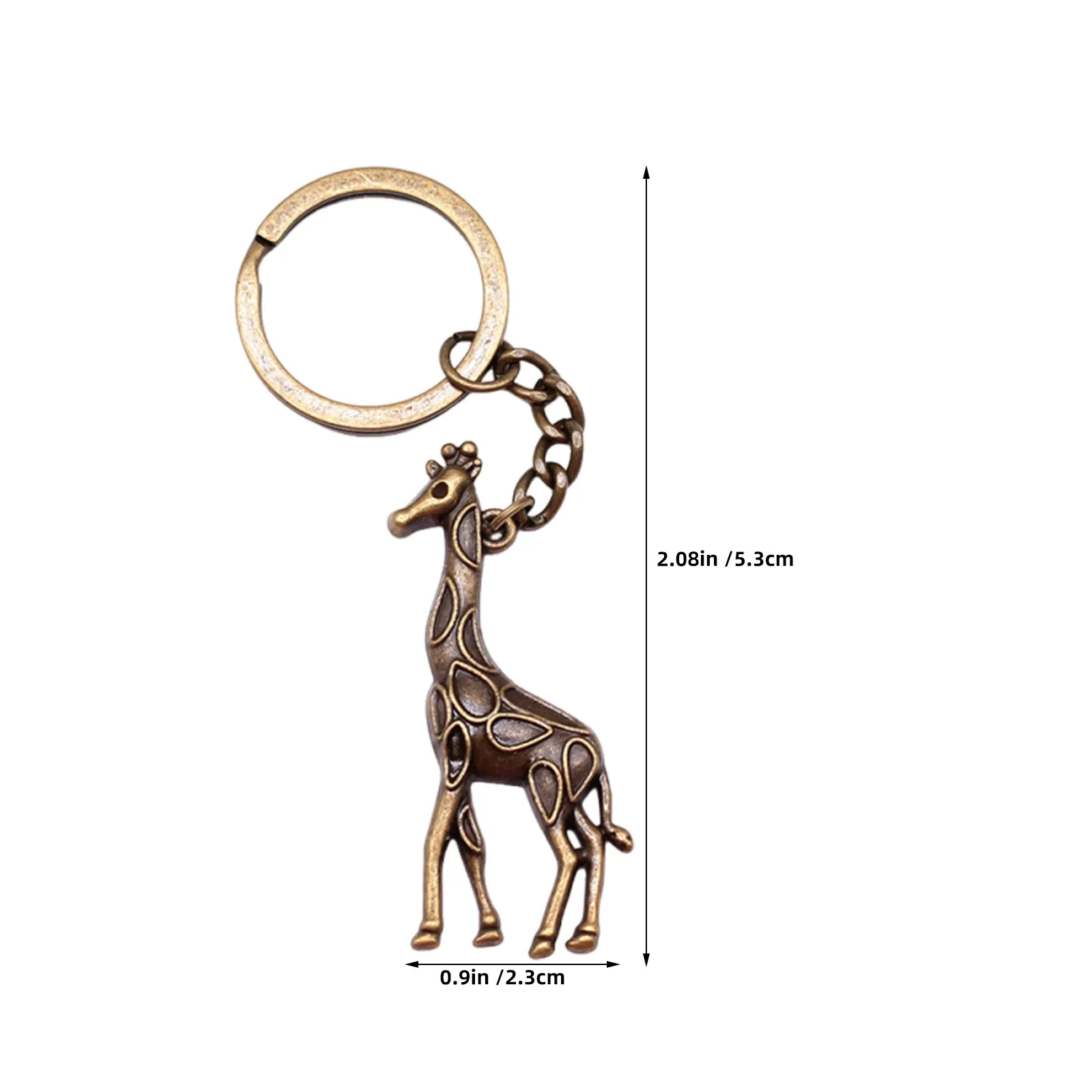 10pcs Metal Giraffe Keychains – Cute Jungle Animal Charms for Bags, Purses, Cars & Backpacks