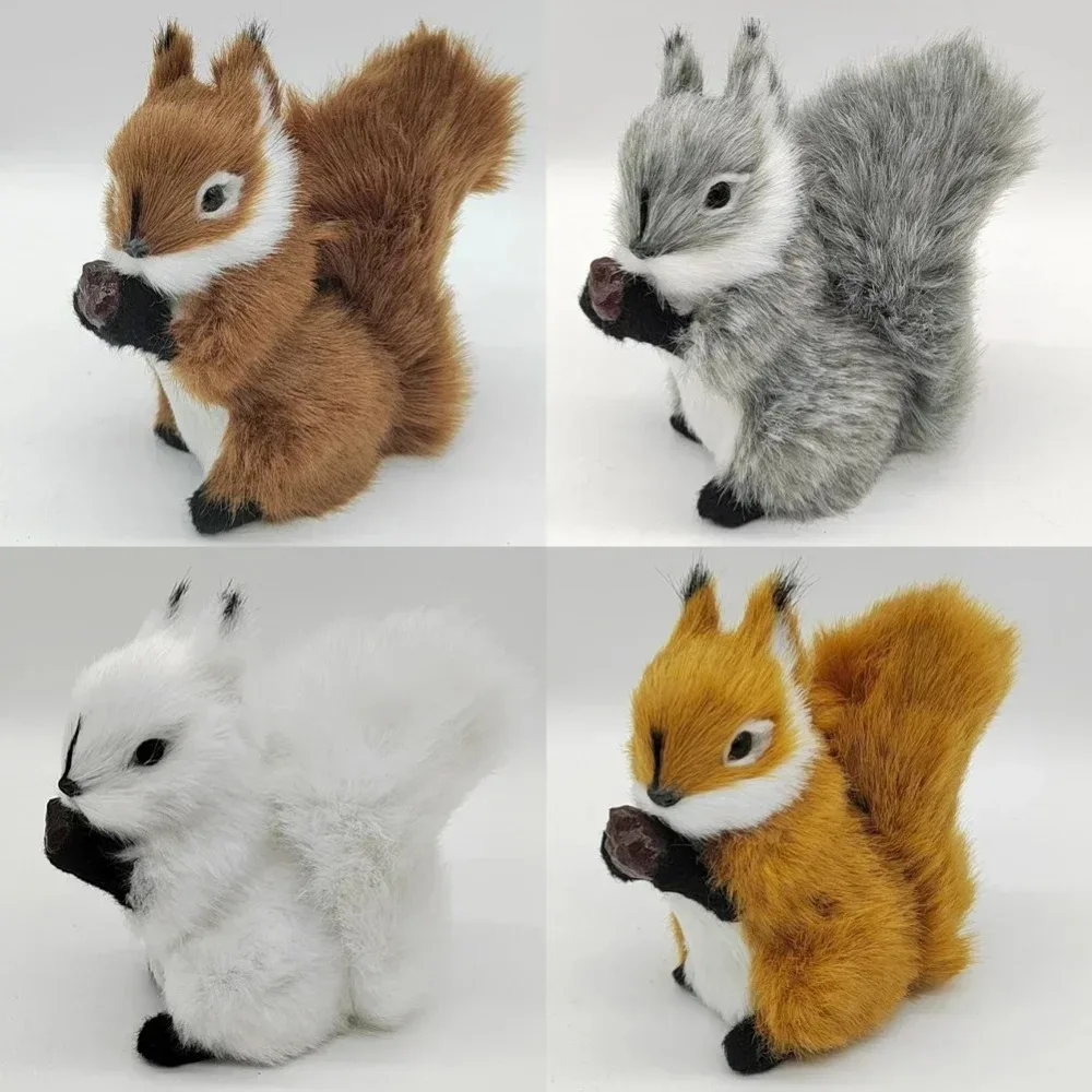 Artificial Squirrel Figurines Simulation Garden Tree Decoration Christmas Gift Homedecor
