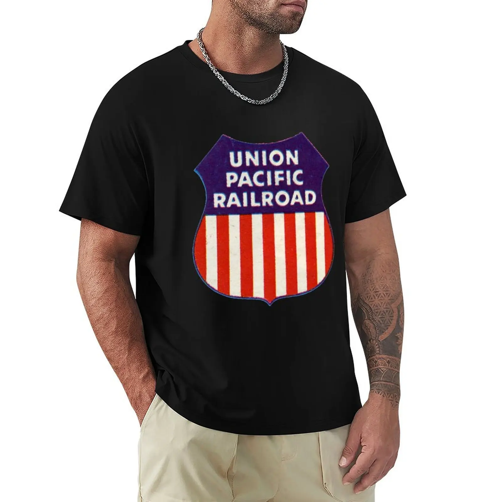 Spanning The Land. Union Pacific Railroad T-Shirt Outdoor Activity Sports T-Shirt