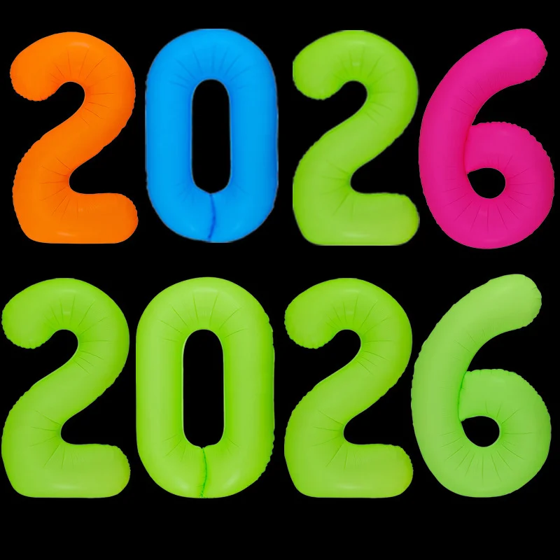

﻿40inh Neon Fluorescence Giant Numbers 2026 Balloon Graduation Party Birthday New Year Party Back to School Classroom Decoratio