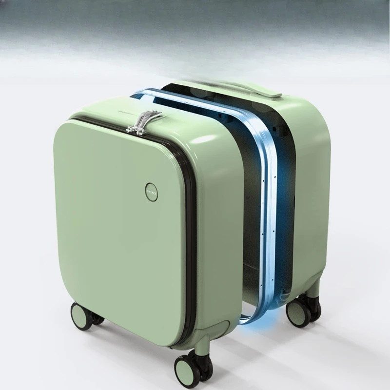 

Front opening 18 inch boarding case password trolley suitcase small and light side opening suitcase