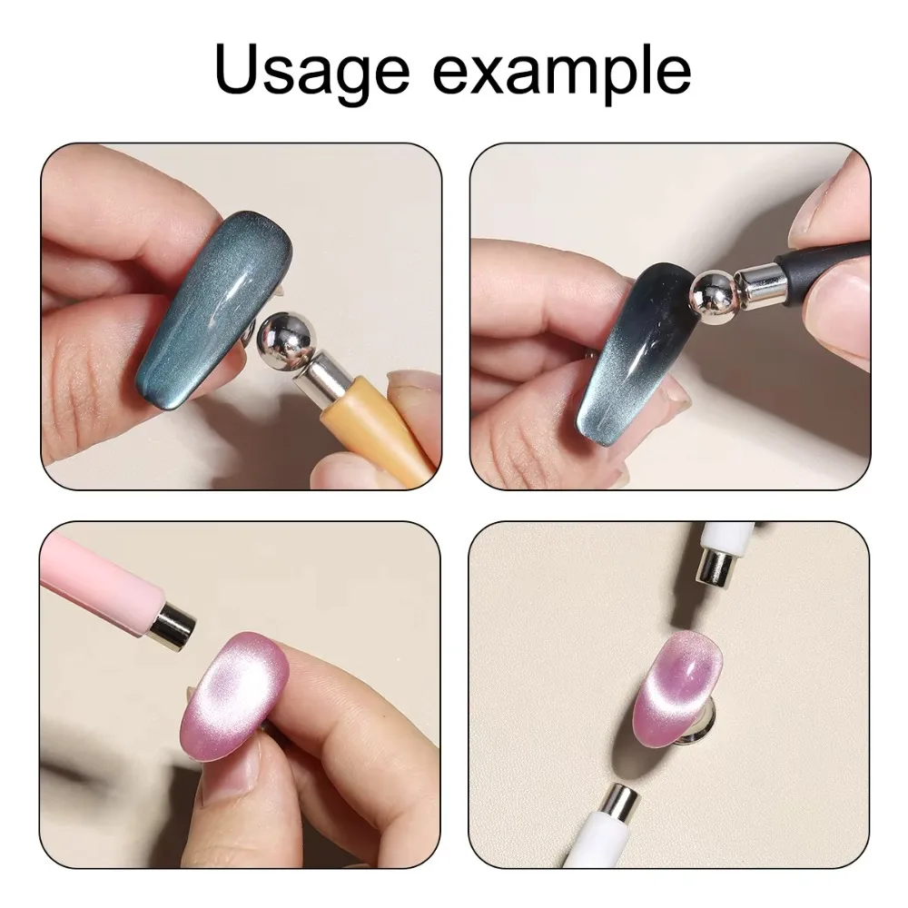 Spherical Magnet Cat Eye Nail Art Magnet Stick Multifunctional Durable False Nails Magnetic Rod Round Bead Head Lightweight