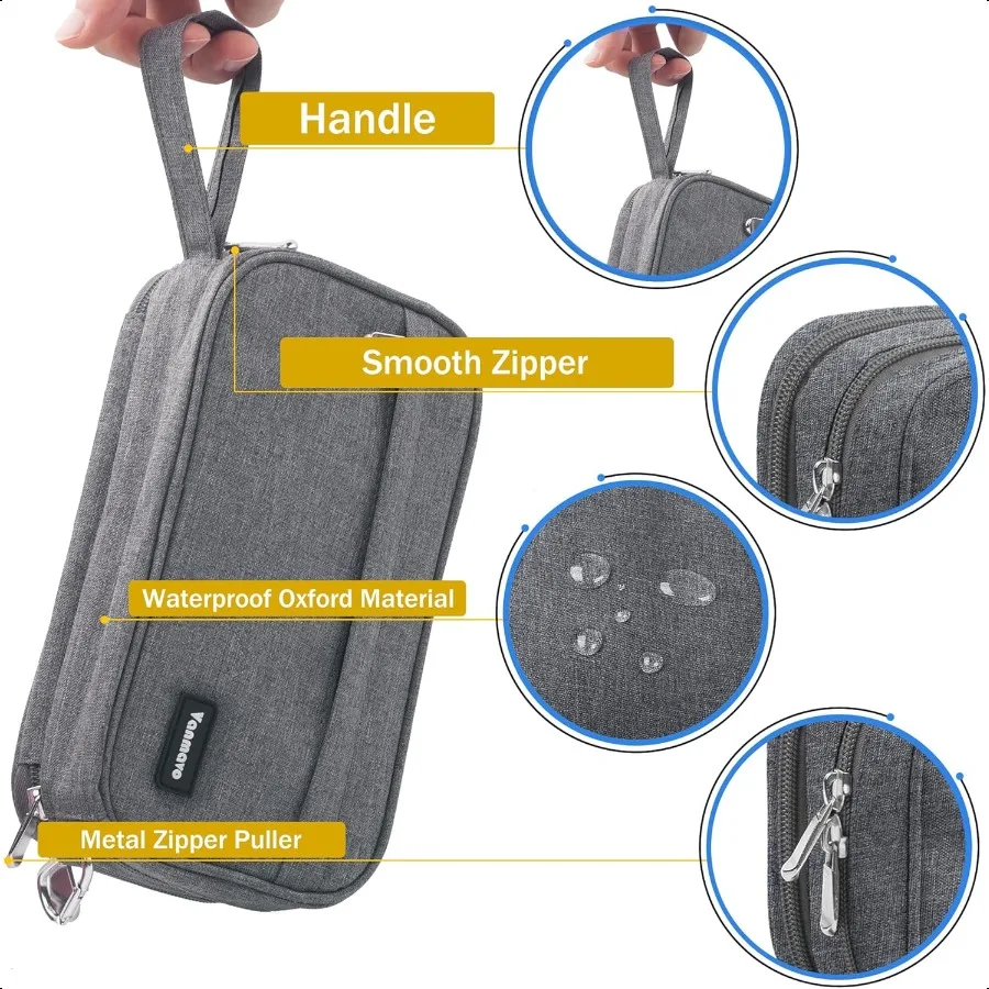 Federmäppchen, großes Fassungsvermögen, Stifttasche, großer Aufbewahrungshalter, Marker-Stifttasche, langlebig, 3 Fächer, Schule, Büro, Schreibtisch-Organizer, Porta