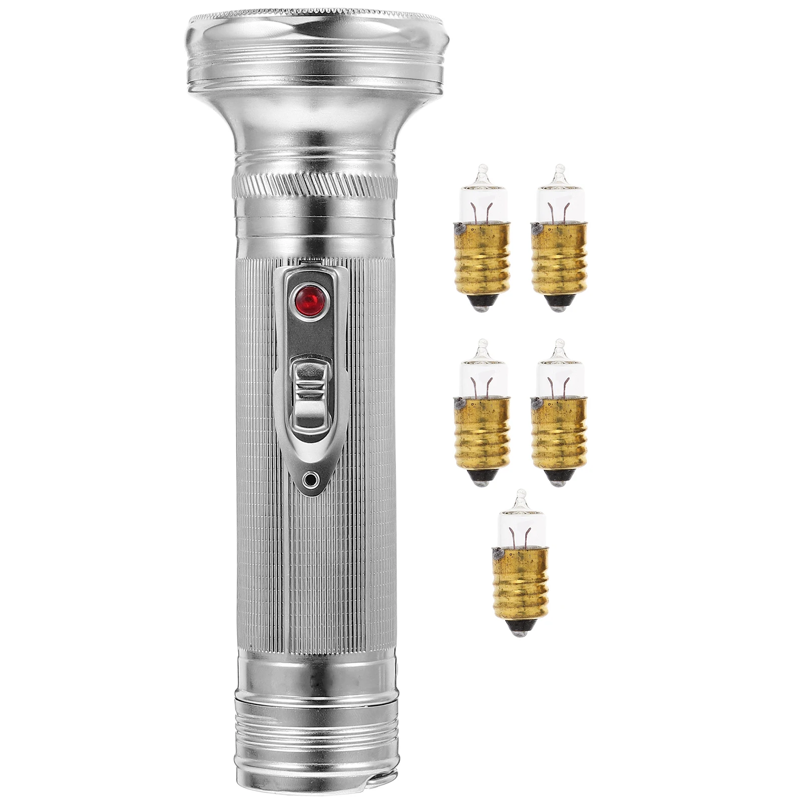 

1pc Old-fashioned Flashlight Vintage 70s Retro Torches Metal Led Powered Night Searchlights Aluminum Heritage Decor