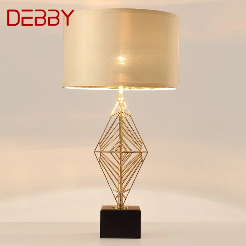 

DEBBY Contemporary Golden Table Lamp Nordic Fashionable Living Room Bedroom Creative LED Hollow Out Decoration Desk Light