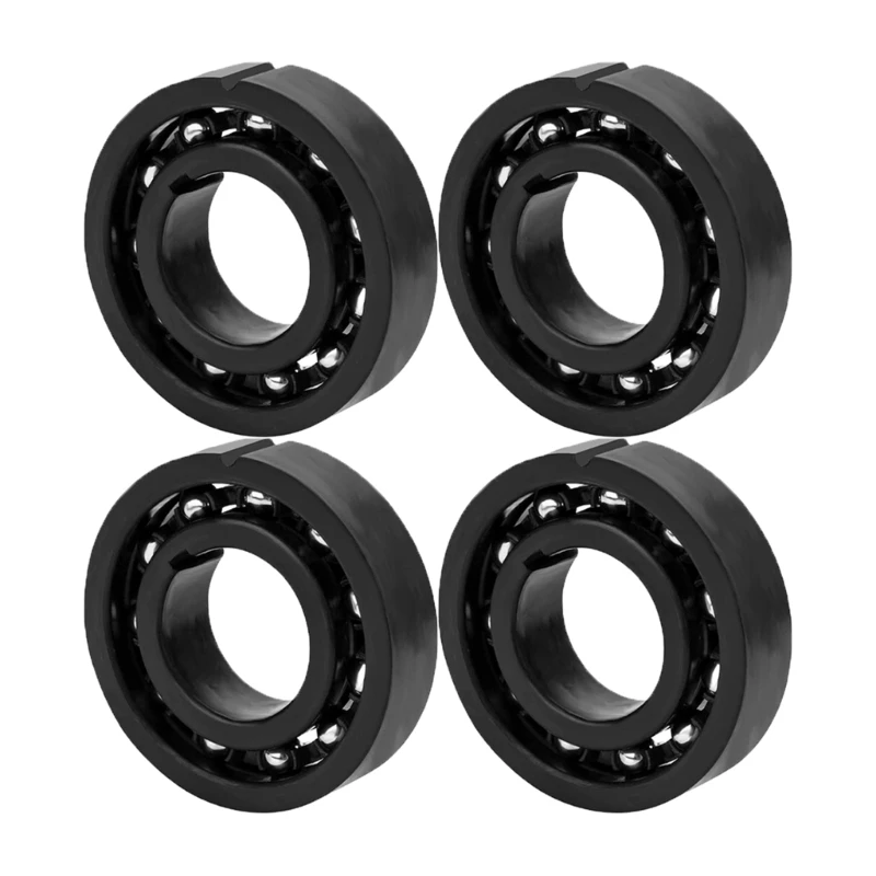 Q84C Metal Turbines Ball Bearing Set for Automatic Pond and Pool Suction Cleaner Repair, 4 AXV055P Component with Notched Outer