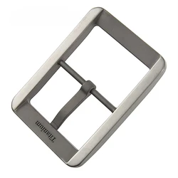 3.5/4.0CM Center Bar Buckle Pure Titanium Buckle Rust-Free Non-Allergenic Casual Style Men's Leather Belt Accessories