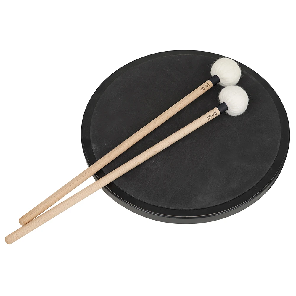 1 Pair Felt  Drumsticks Felt Head Timpani Mallets Wood Handle Anti-slip Bass Drum Sticks Percussion Instruments Accessories