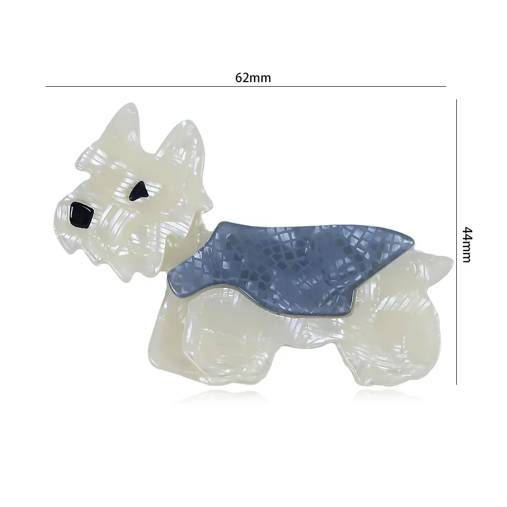 New Handmade Dog Acrylic Brooch for Women Colorful Animal Pins and Schnauzer Brooches Badges Fashion Shirt Jewelry Gift for Kids