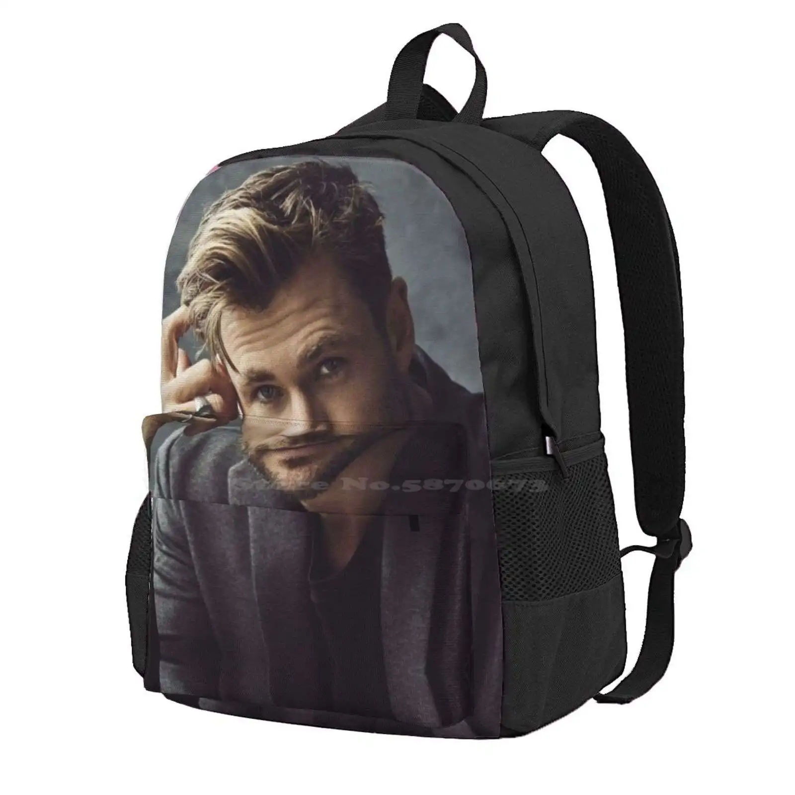 Chris Hemsworth Hot Sale Schoolbag Backpack Fashion Bags Chris Hemsworth Actor Handsome Cool Model