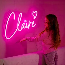 1 Line 20 inch Kid Child Name Birthday Gift Custom Neon Sign Room Decor LED Signs Present Girl Boy Name Love Bedroom Home Bed