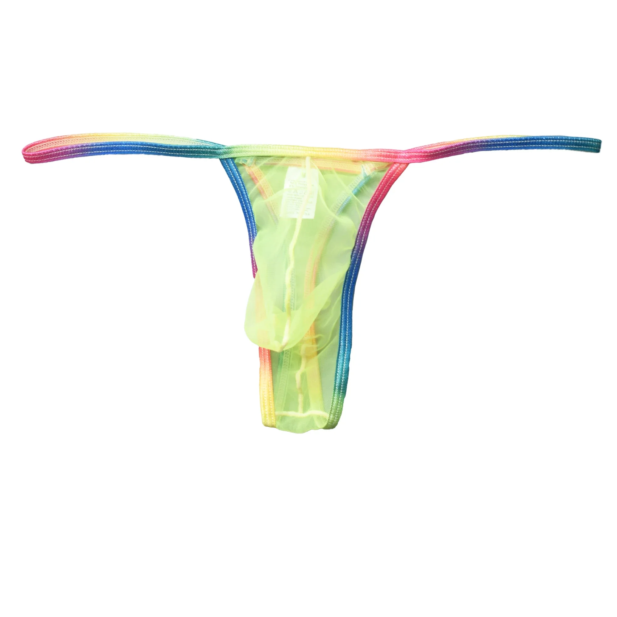 بيكيني شفاف مثير للرجال سروال داخلي على شكل حرف T من الخلف رفيع شبكي يسمح بمرور الهواء ثونج منخفض الخصر منتفخ الحقيبة شفافة من خلال ملخصات G-strings #6