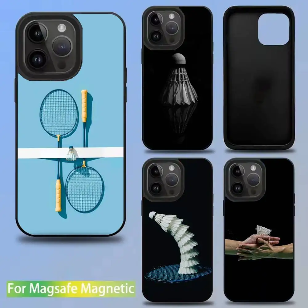 

Sport Badminton Cool Phone Case For iPhone 16,15,14,13,12,11,Pro,Max,Plus,Mini,SE New Magsafe Magnetic Wireless Charging