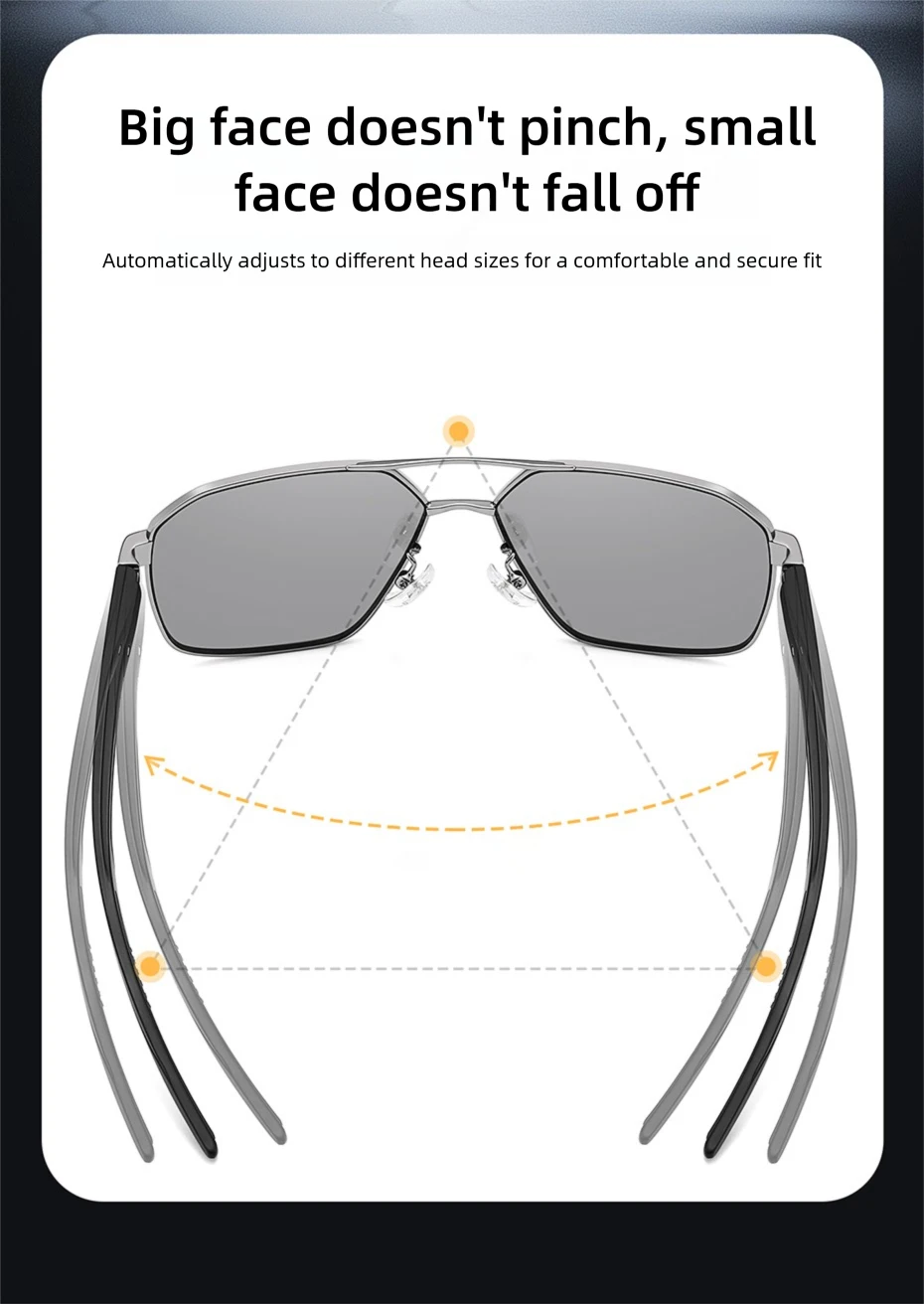 CAPONI HD Polarisierte Männer Sonnenbrille Original Design Hohe Qualität Photochrome Schwarz Sonnenbrille Outdoor Fahrer UV400 Schatten BS23818 – Detail 11