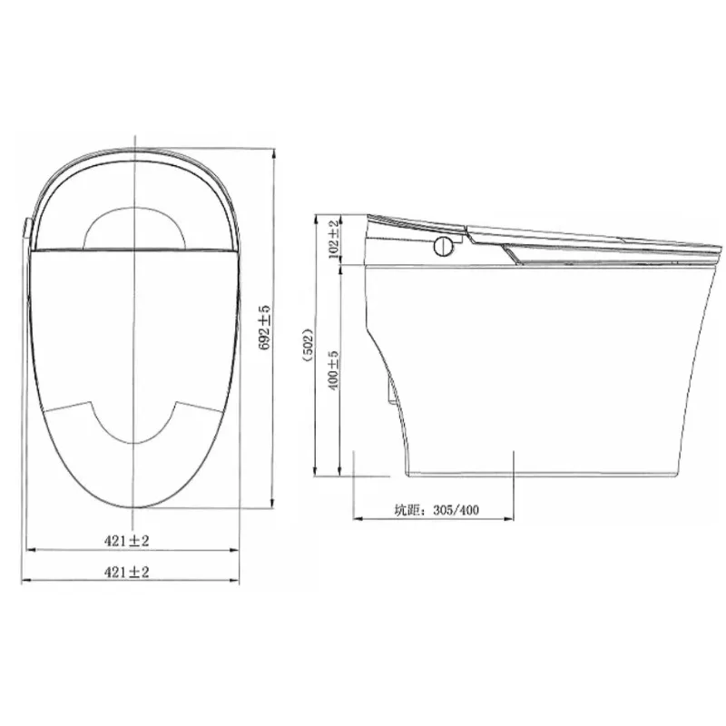 Seat Cover Bowl Cleaner Smart Toilet Minimalist Organizer Nordic Adults Smart Toilet Luxury Unique Wc Intelligent Furniture
