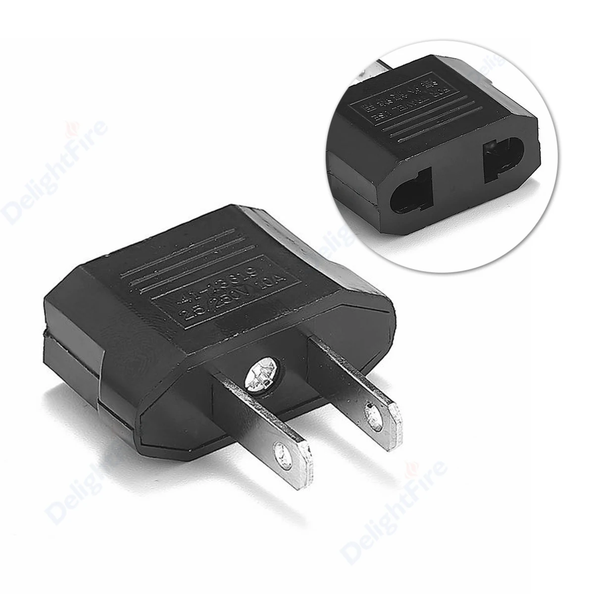 1pcs US American Plug Adapter 2 Pin EU European Euro China To US Travel Adapter Plug Outlet Power Converter Electric Socket 2A