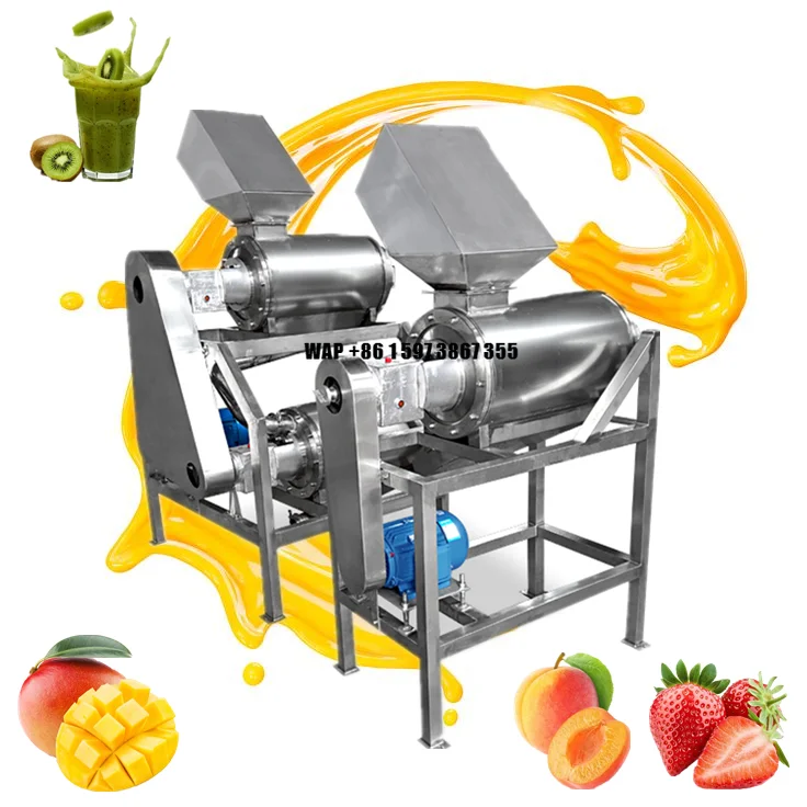 

Electric Industrial Fruit Processing Mango Tomato Pulper Machine Fruit Pulp Juice Making mango Puree Extractor Beating Machine
