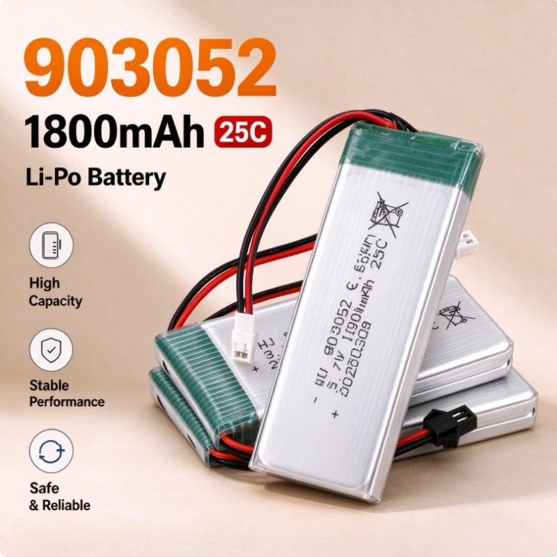 903052 3.7V 1800mAh 25C Lipo Battery for RC Drone Quadcopter SYMA Aircraft Helicopter Toy Spare Parts Rechargeable Power Cell