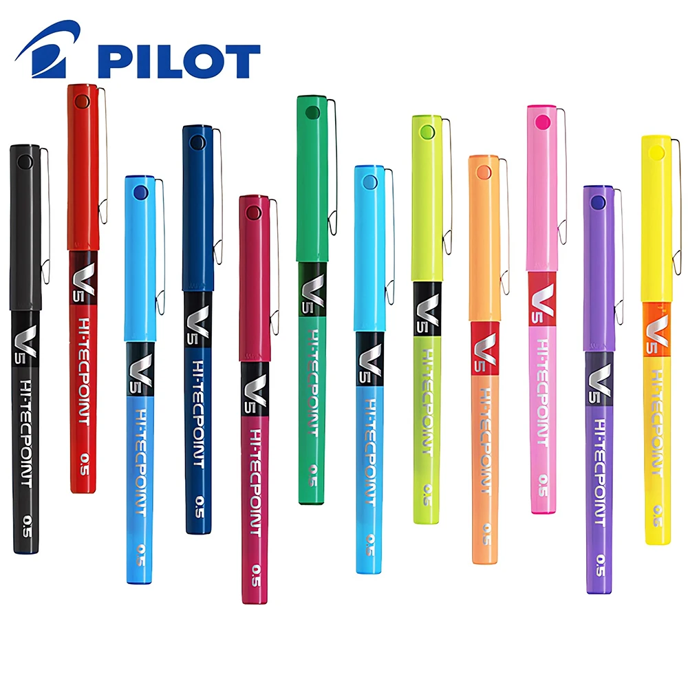 

3pcs/6pcs PILOT BX-V5 Gel Pen Student School Color Straight Liquid Type Pen Office Accessories Supplies 0.5mm Kawaii Stationery