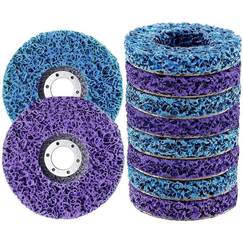 10 Pack Strip Discs Stripping Wheel For Angle Grinder Clean And Remove Paint Coating Rust Welds Oxidation (4 X 5/8Inch)