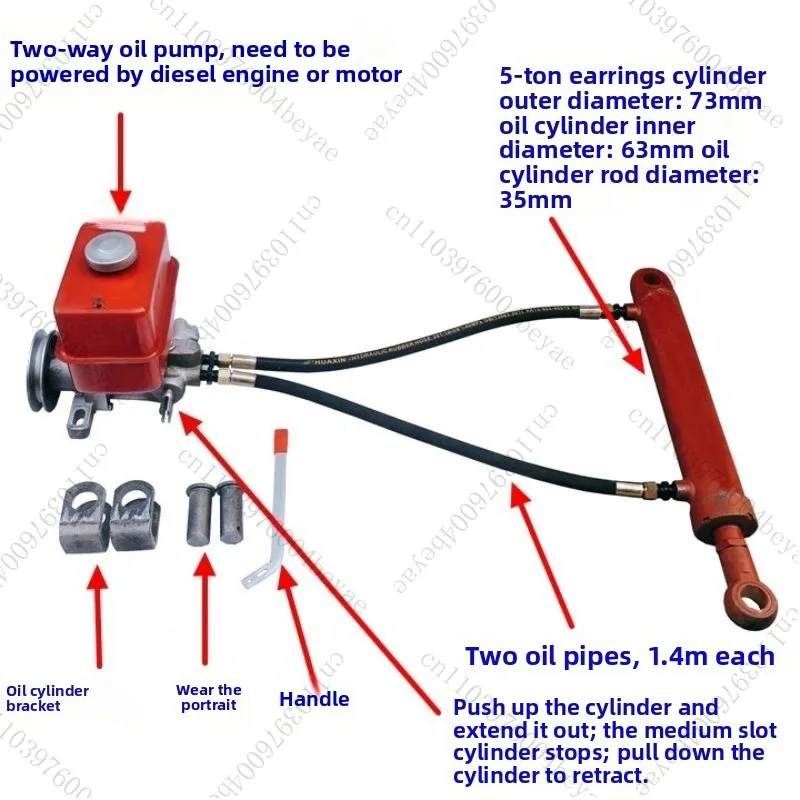 Two‑way Oil Cylinder and Pump for Retrofitting Diesel Cutting Machine and Press Equipment