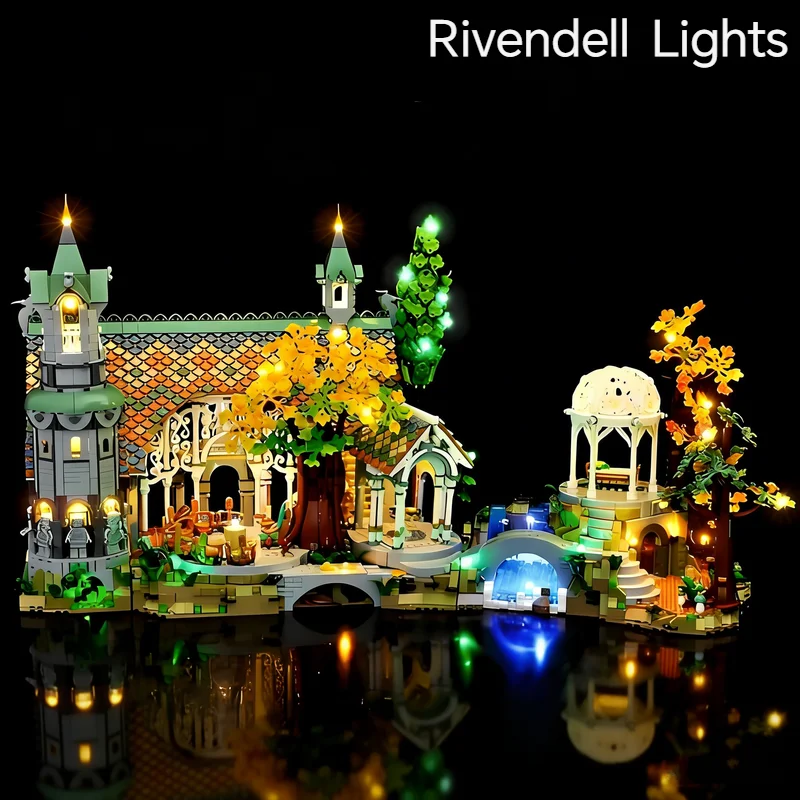 Creative LED Light Set Compatible Lego 10316 THE LORD OF THE RINGS RIVENDELL Model Toys Decorative Lamp (Only light NO Blocks)