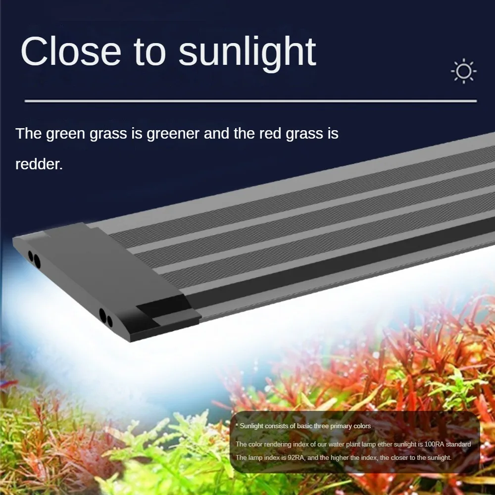 Waterproof LED Aquarium Light  Full Spectrum Aquarium Plant Lighting Fixture For Saltwater Freshwater Fish Tank, Algae Plant