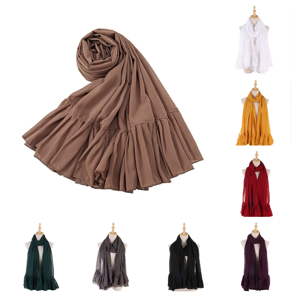 

Soft Oversize Chiffon Muslim Women Hijab Plain Summer Shawl Thin Sun Protection Long Scarf Islamic Foulard Headscarf Wrap Scarve