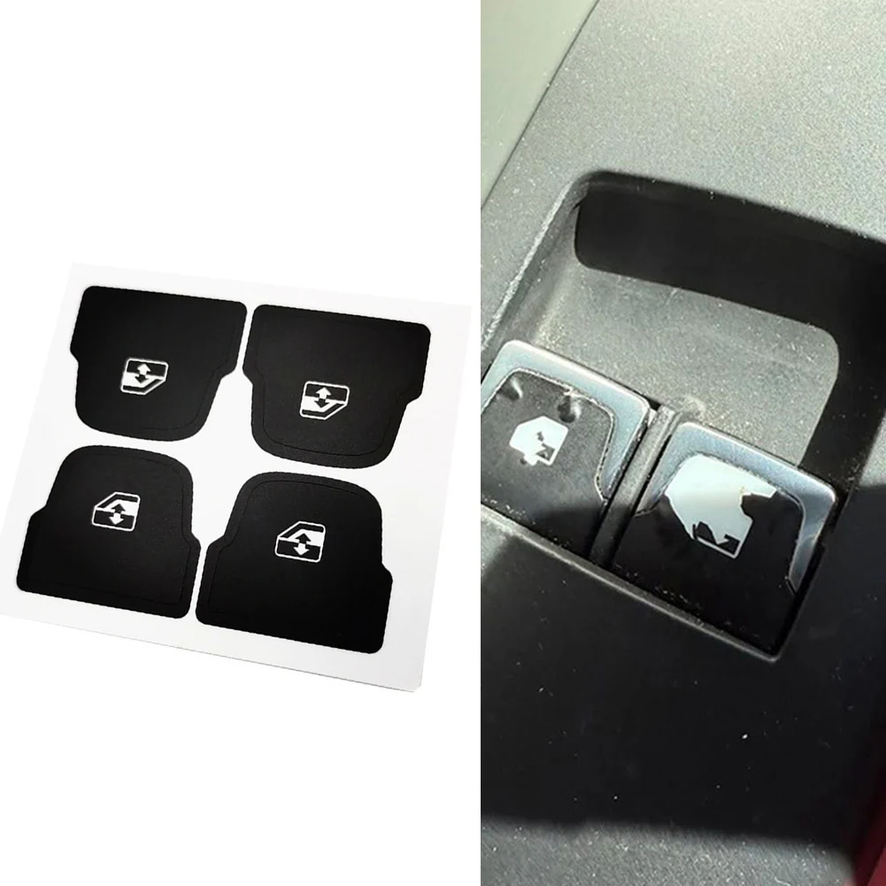 Button Repair Decal Sticker for Chevrolet For Corvette C7 Window Control Switch Panel to Restore Original Appearance
