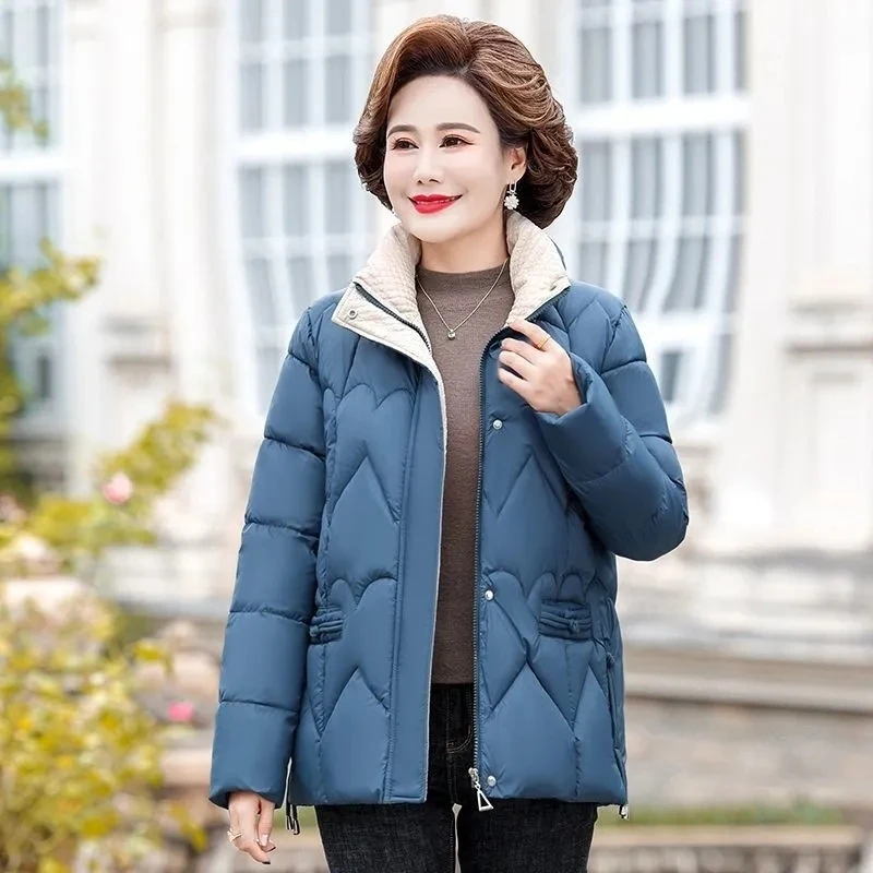 

Короткое пуховое хлопковое пальто, женское осень-зима 2024, новые легкие тонкие парки, женская хлопковая одежда с воротником-стойкой, теплая верхняя одежда для женщин