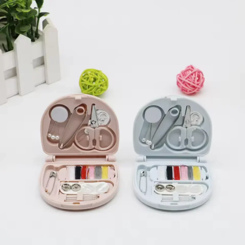 Mini Square Sewing Box New Home Minimalist Style Convenient Small Sewing Kit Sewing Tool Combination Set DIY