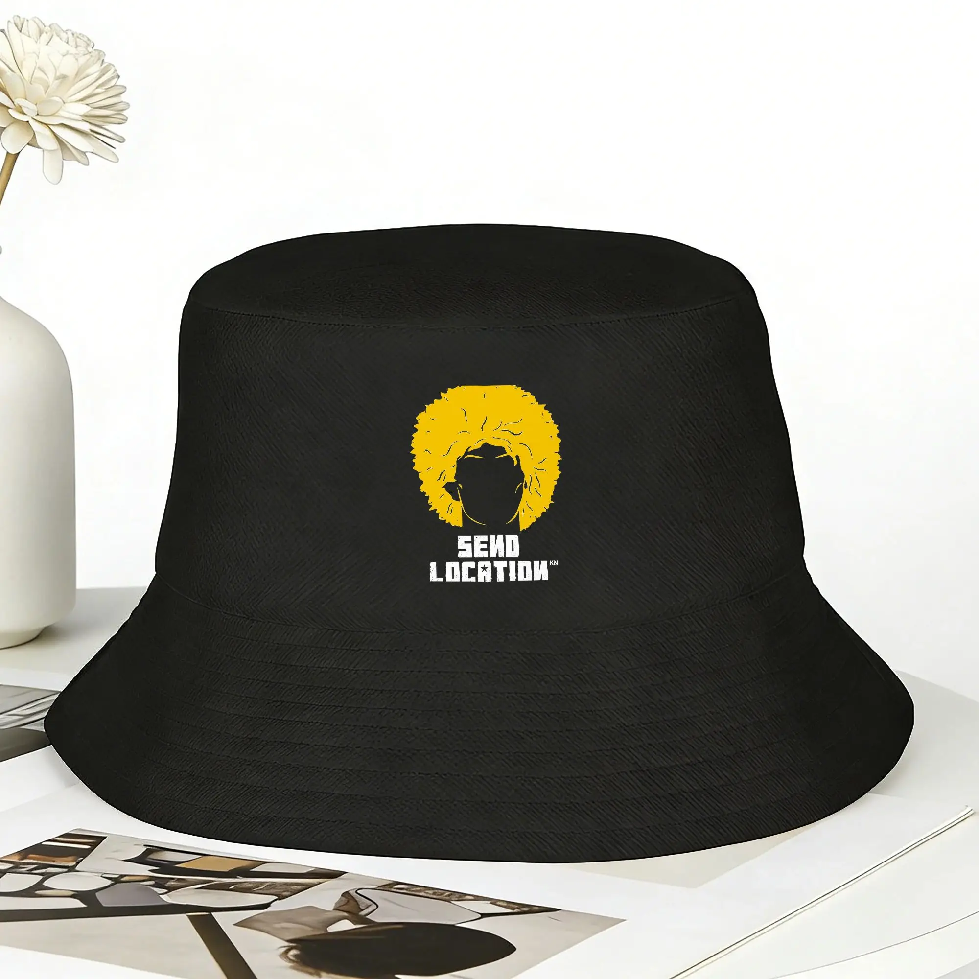 Khabib Nurmagomedov Send Me Location Bucket Hat  Outdoor Fisherman Caps Soft Fold Fishing Sun Hats For Men Women Design Cap