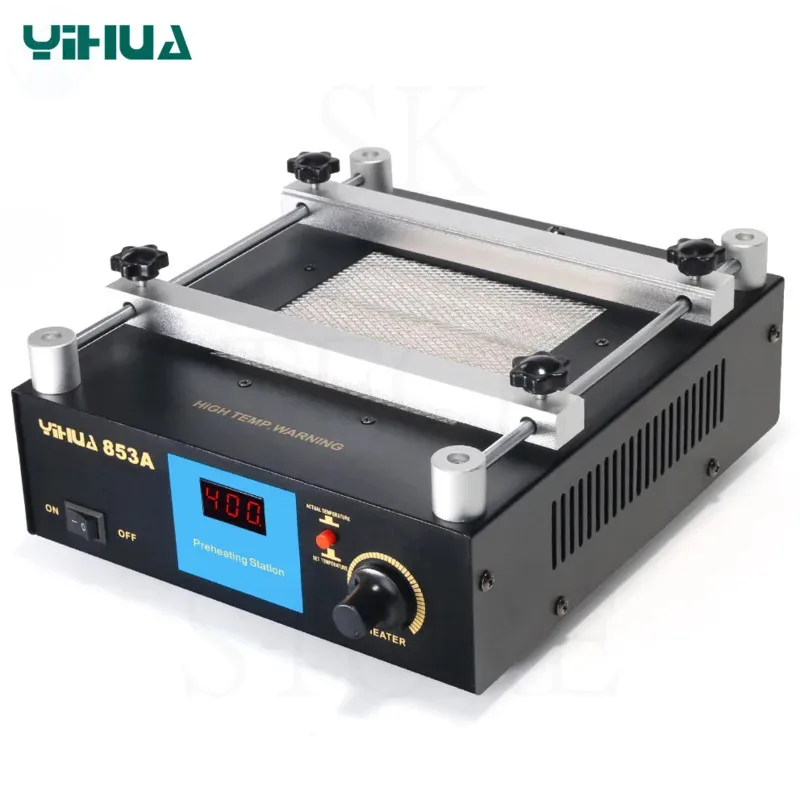 YIHUA 853A ESD BGA Rework Station 450W Digital Display IR Preheat Preheating Soldering Station PCB Desoldering 110V 220V