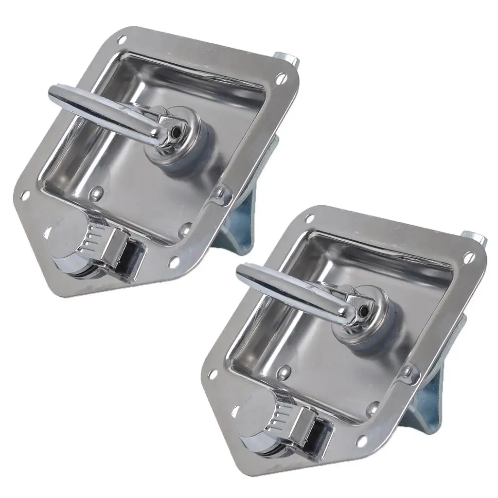 2 Pack RV Marine 304 Stainless Steel Folding handle Tool Latch