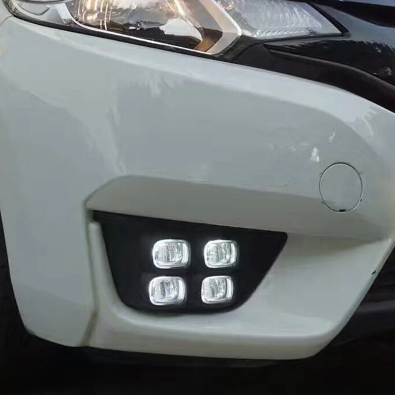 LED Daytime Running Light For Honda Jazz Fit 2014 2015 2016 2017 12V Turning Yellow Signal Car Headlight DRL  gift for father