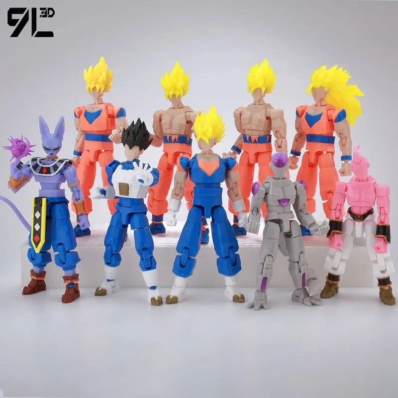 

9l3d Dragon Ball Lucky 13 Dragon Ball Goku Beerus Vegeta шарнирная многосуставная фигурка мальчика на день рождения собирать настольный подарок