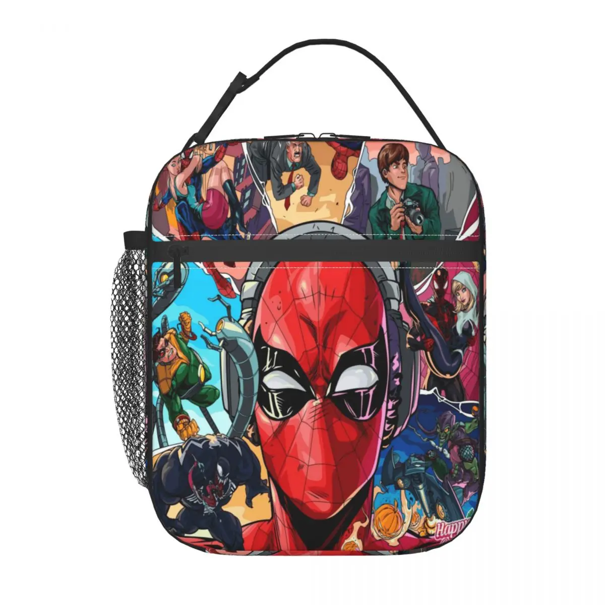 

Изолированная сумка для обедов Marvel Spider-Man, подходит для работы и учебы, герметичный и сохраняющий холод контейнер для еды Avengers.