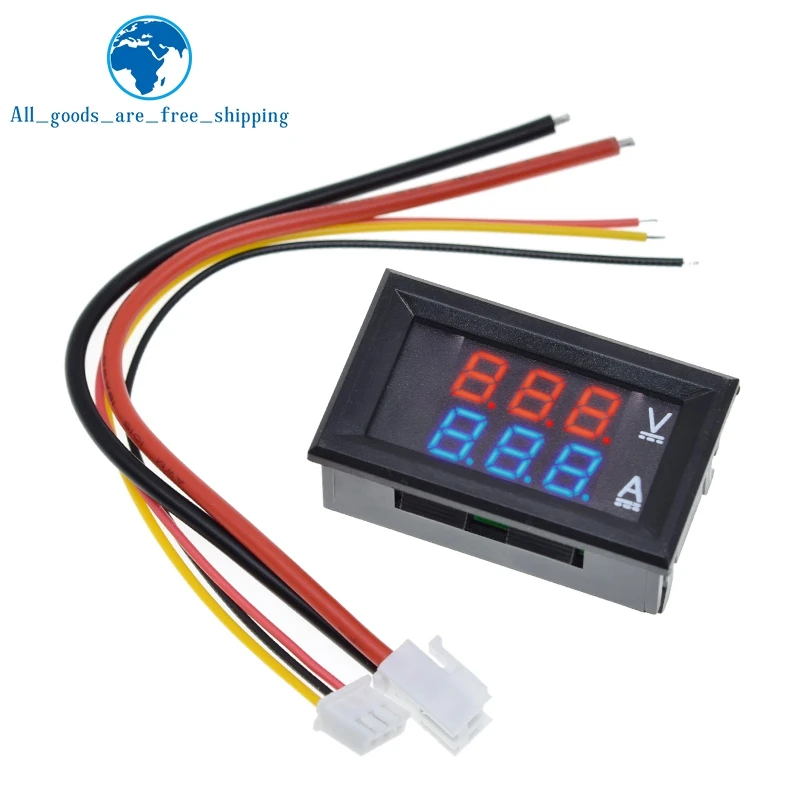 TZT DC 0-100V 10A Digital Voltmeter Ammeter Dual Display Voltage Detector Current Meter Panel Amp Volt Gauge 0.28\