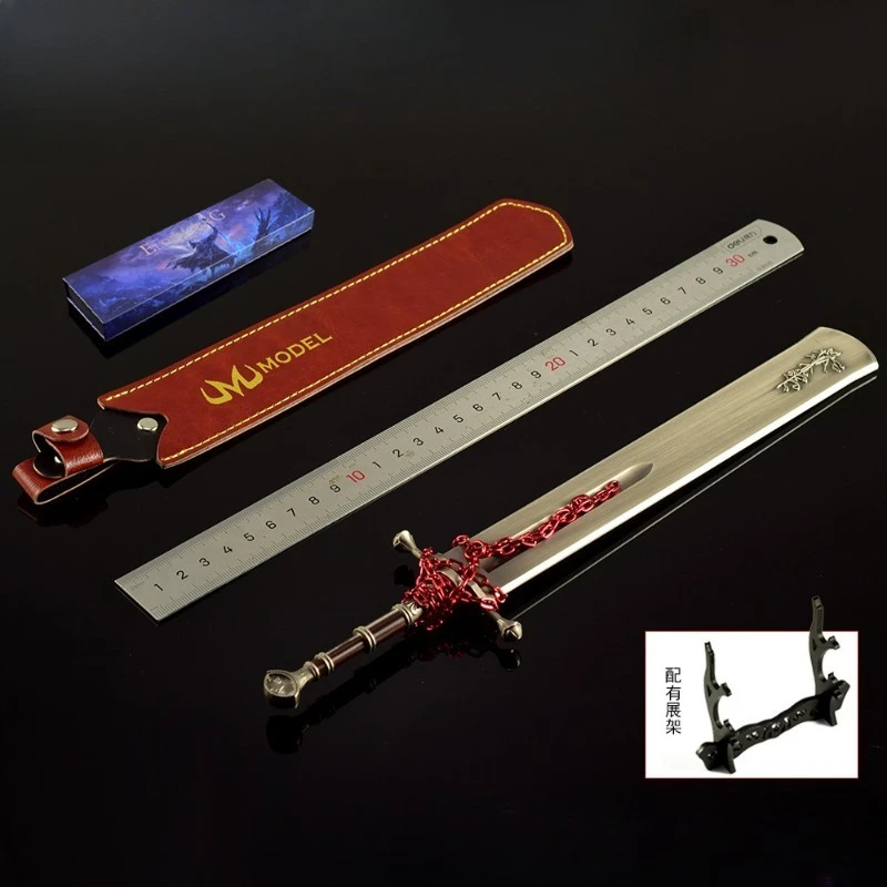 Marais Beul Zwaard Ring Spel Perifere Eldened 30 cm Alle Metalen Samurai Craft Accessorie Ornament Collectie Geschenkdoos