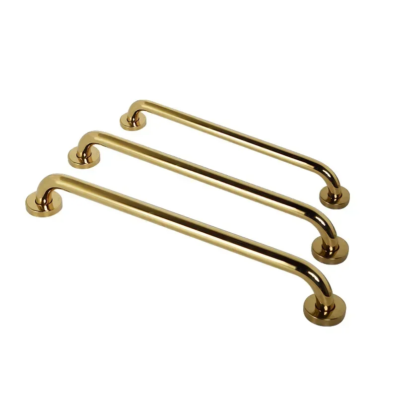 Bathroom safety grab bars, stainless steel gold bathtub and shower handles, anti-slip safety bars, bathroom accessories
