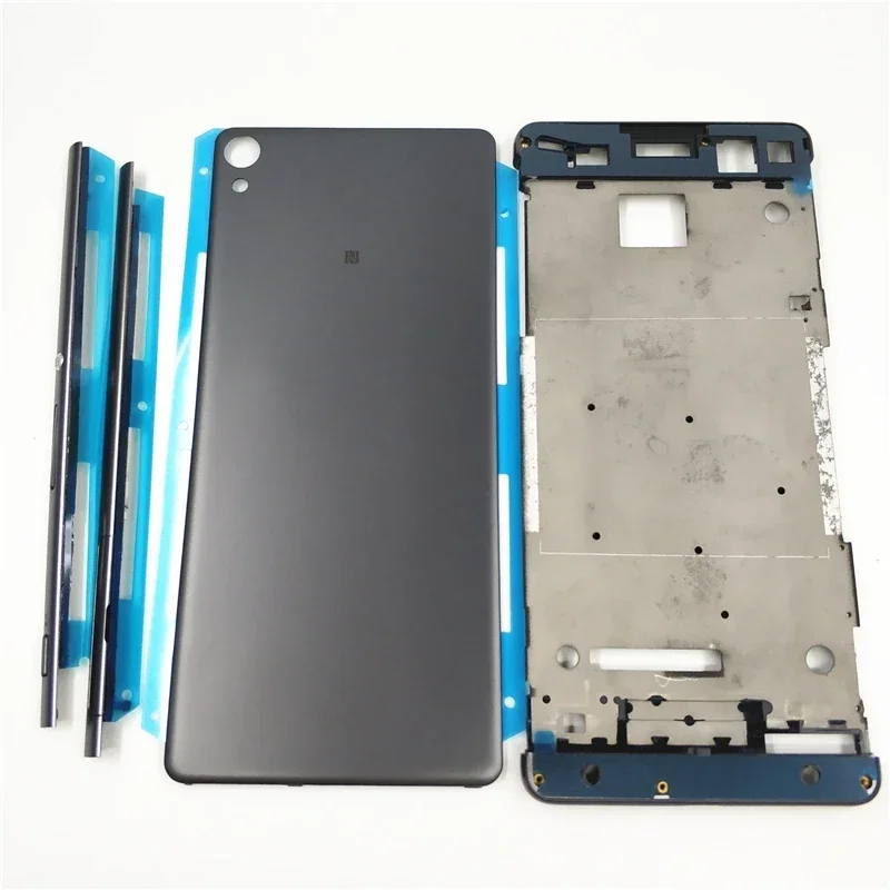 Full Housing Middle Front Frame Bezel For Sony Xperia XA F3111 F3112 F3115   Side Rail Stripe With Buttons