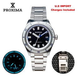 Proxima PX1721 Men's Automatic Mechanical Watches Aventurine Dial 39mm Sapphire Stainless Steel Waterproof Watch Reloj Hombre