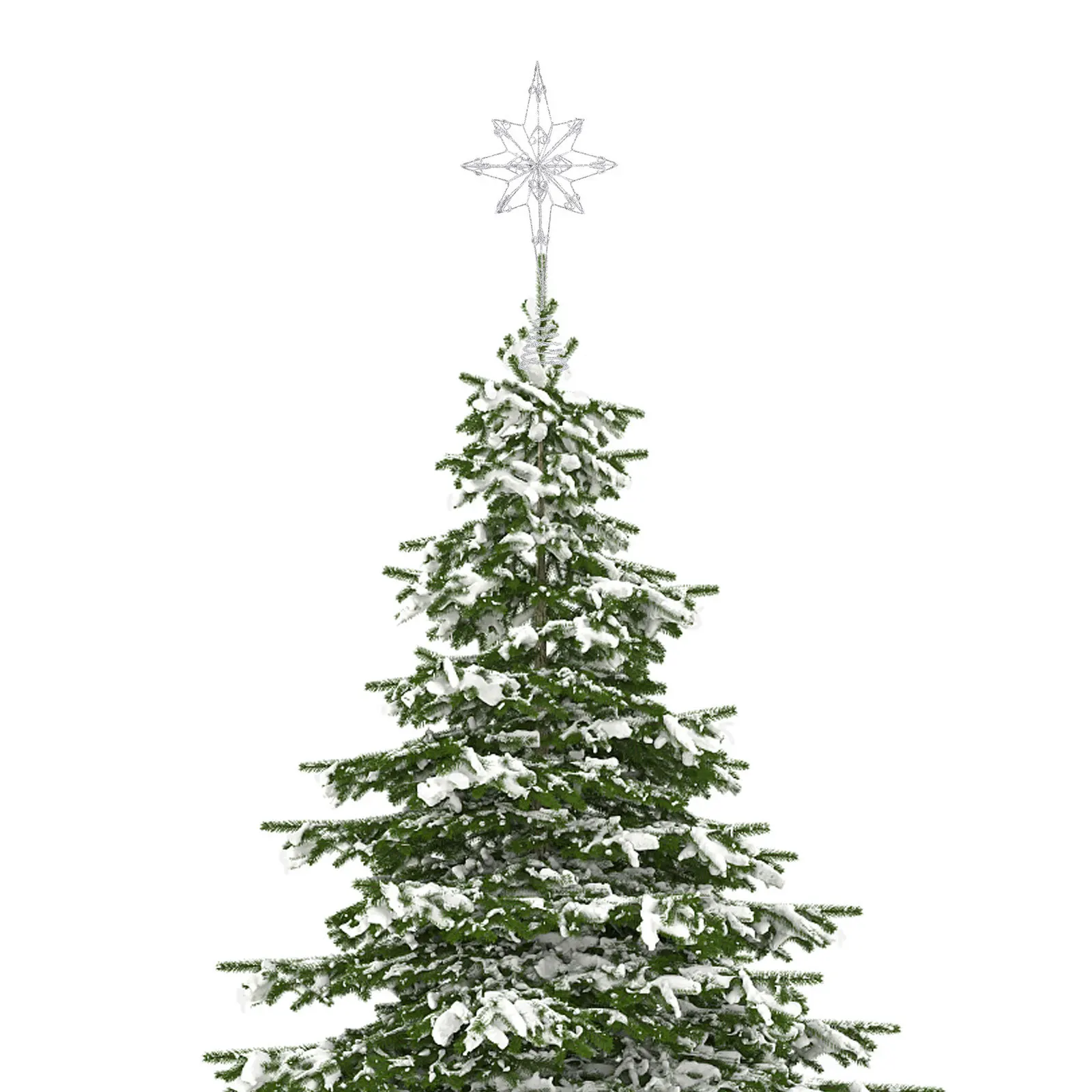 

1Pcs Christmas Tree Topper Star Elegant Metal Treetop Decor for Holiday Festival Decoration Xmas Tree Adornment