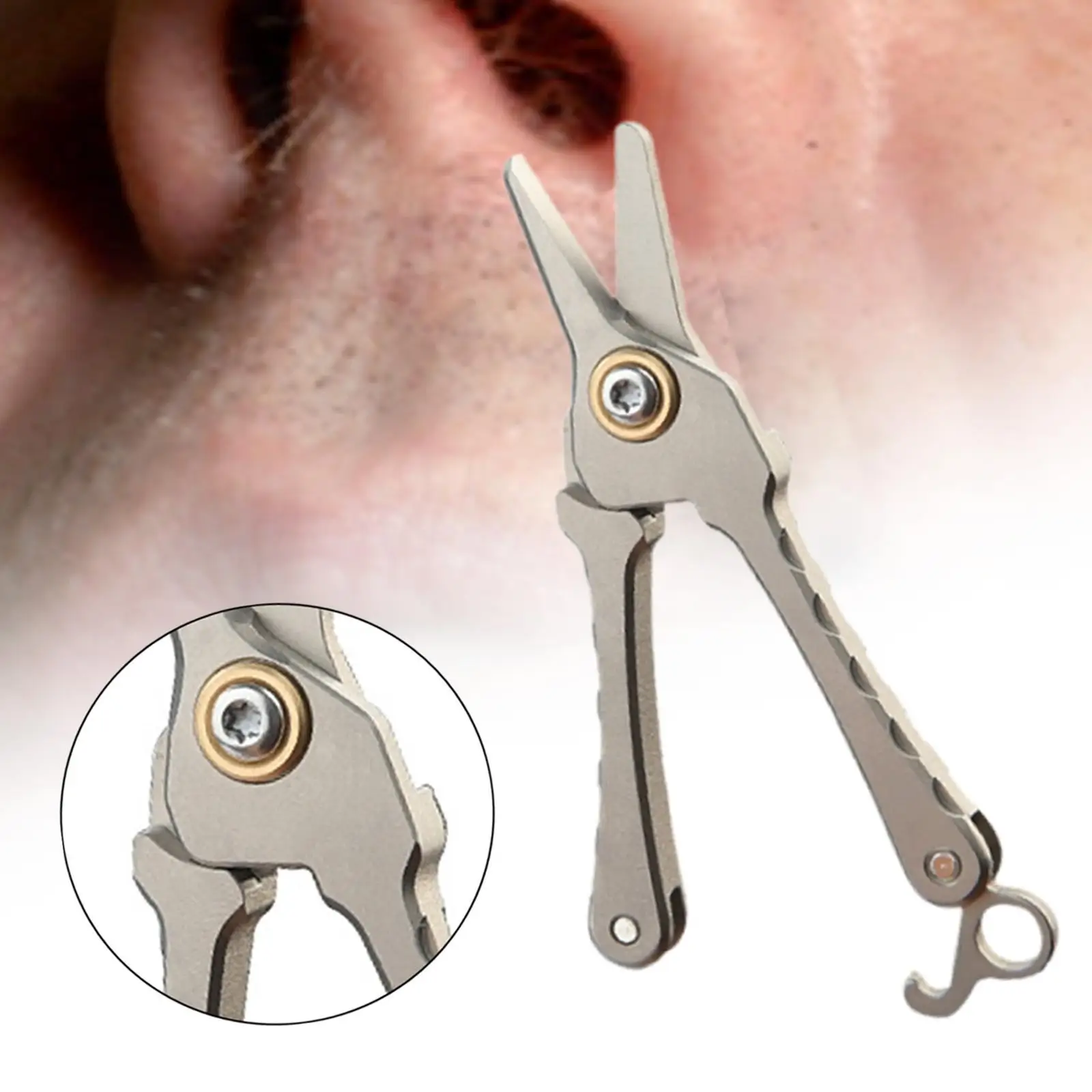 Augenbrauen-Nasenhaarschere, angenehm zu halten, einfach, einfach zu bedienen, Zubehör, Nasenhaarschneider, Make-up, Schönheitswerkzeug für Wimpern