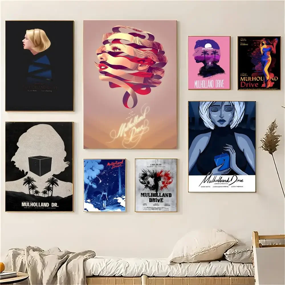 Mulholland Drive Movie Psychological Thriller Poster Self-adhesive Decal Living Room Bedroom Party Bar Decor Moisture-proof