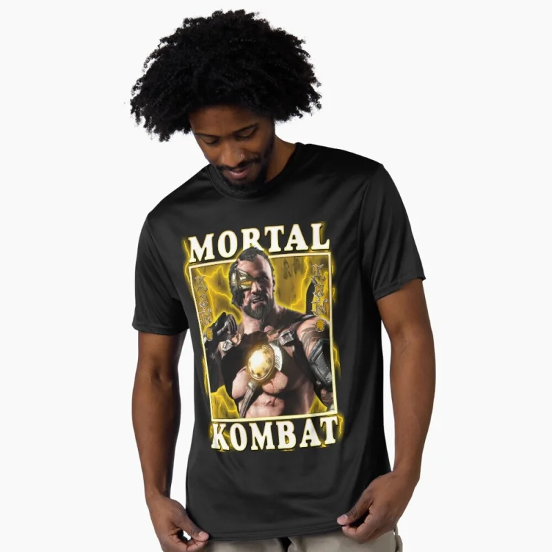 Kano MK Vintage 90's Mortal Kombat Gift tee for gamer 100% cotton printed Men's Short Sleeve Graphic T-Shirt All size tops