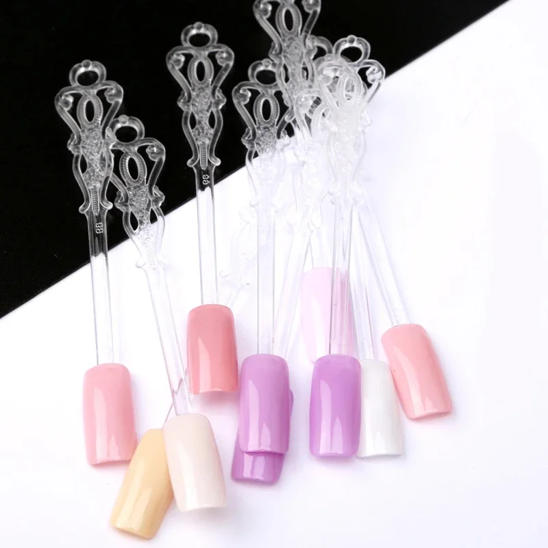 

24Pcs Nail Art Color Card Fan Display Stylish Retro Gel Polish UV Chart Board Practice Manicure Tool Shaped