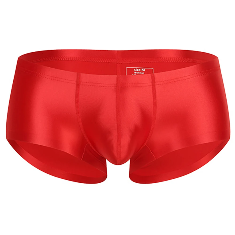 

Мужское масляное блестящее глянцевое бесшовное нижнее белье для мужчин, боксеры SissyPouch, сексуальные аксессуары, горячие плавки, дышащие трусы, мужская одежда
